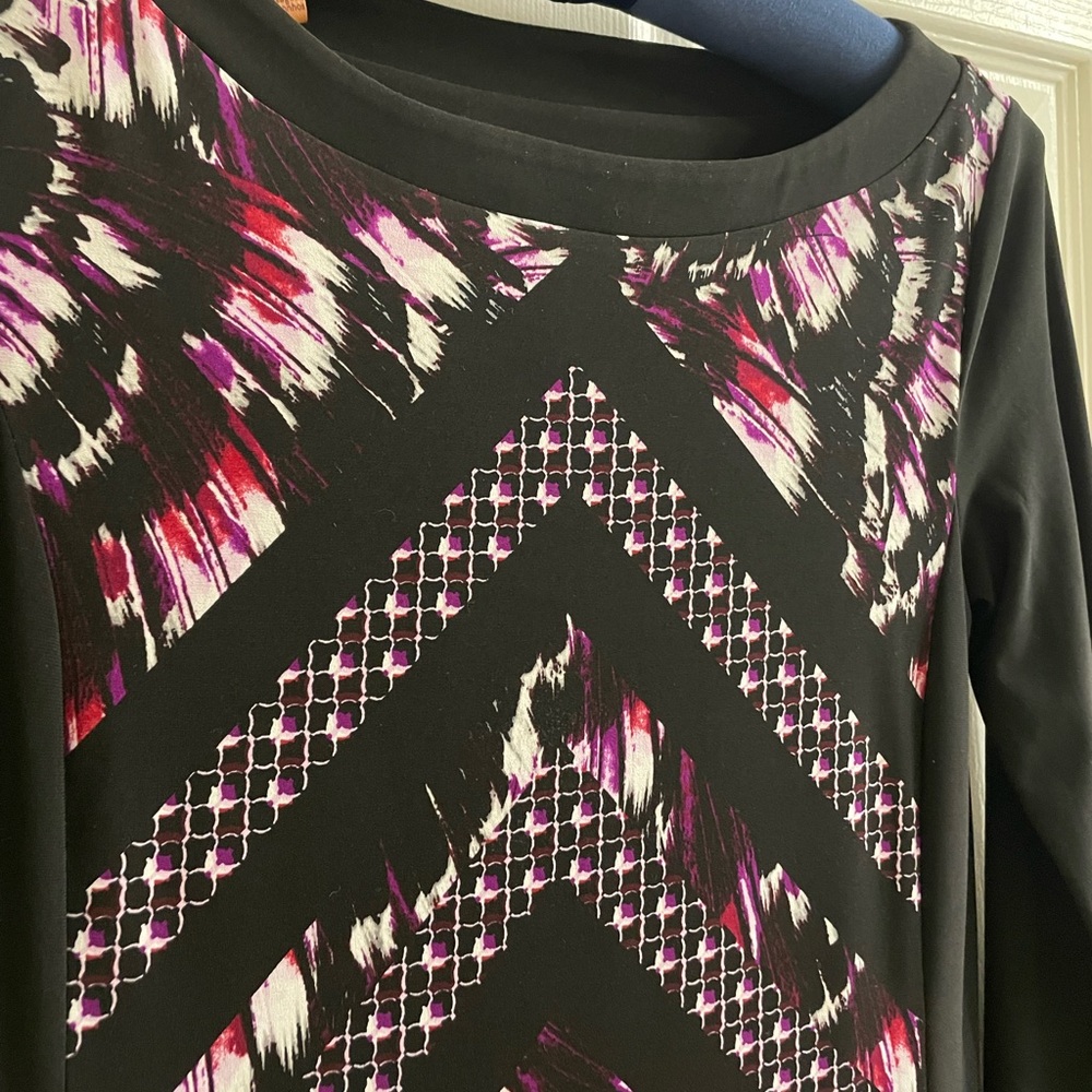 WHBM Black and Purple Lined Dress. Small. - Picture 4 of 9
